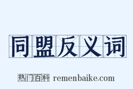 同盟反义词是什么意思的图片